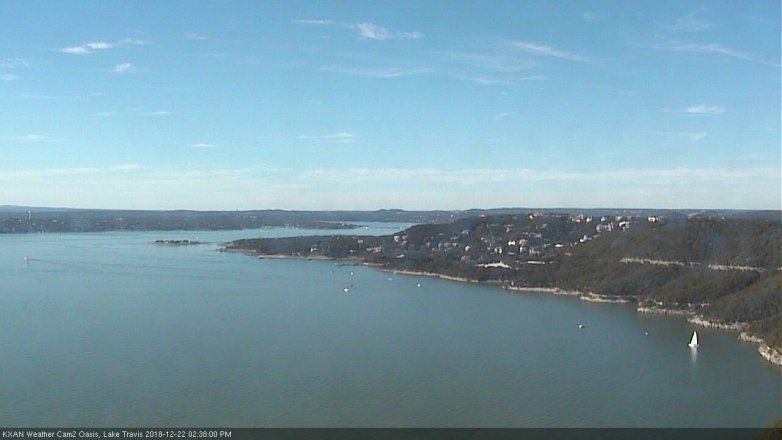 Lake Travis webcam, December 22, 2018 1:40 PM CT