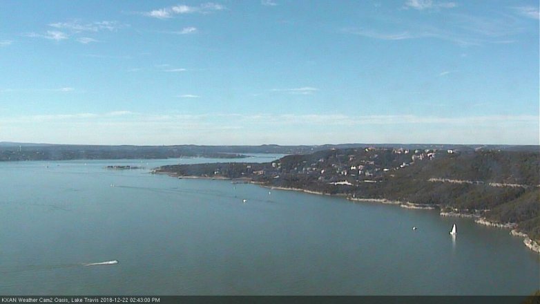Lake Travis webcam, December 22, 2018 1:45 PM CT