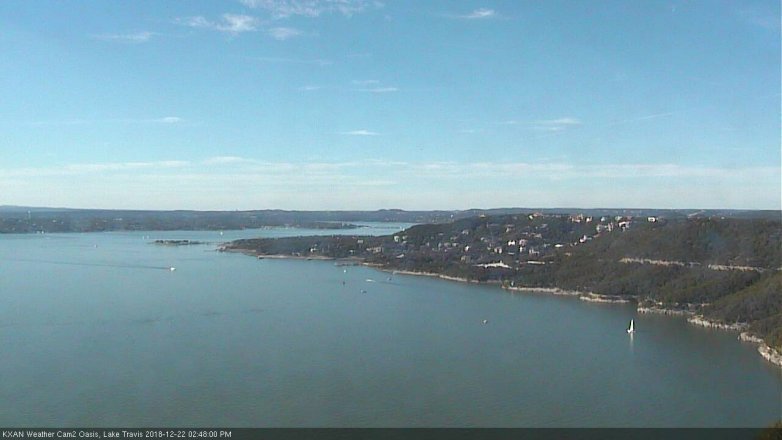 Lake Travis webcam, December 22, 2018 1:50 PM CT