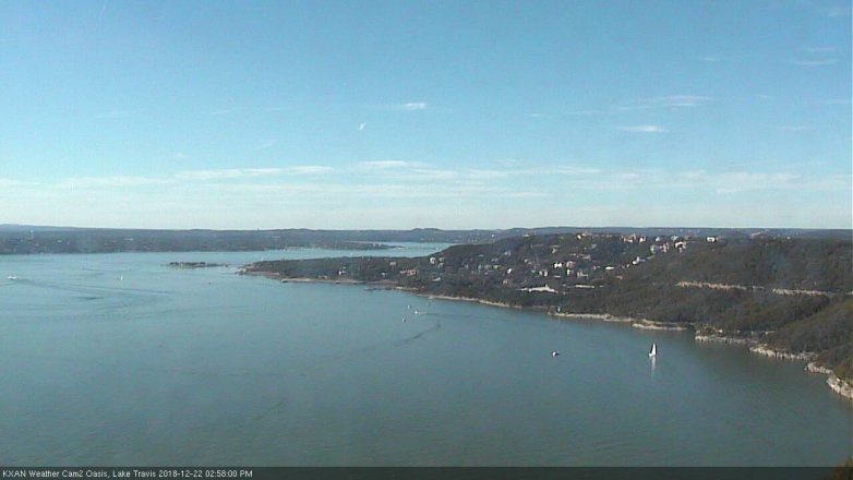 Lake Travis webcam, December 22, 2018 2:00 PM CT