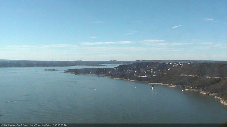 Lake Travis webcam, December 22, 2018 2:10 PM CT