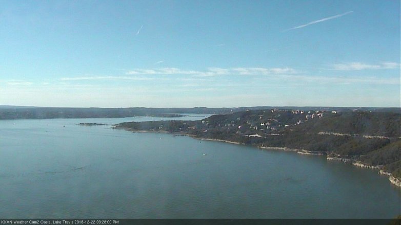 Lake Travis webcam, December 22, 2018 2:30 PM CT