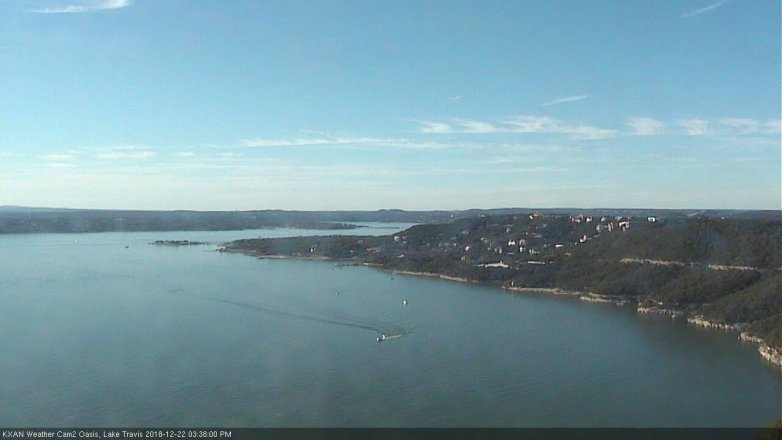 Lake Travis webcam, December 22, 2018 2:40 PM CT
