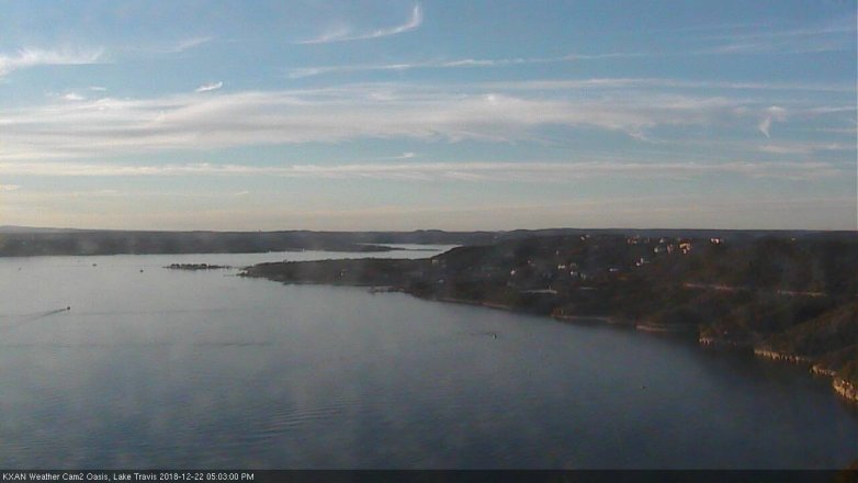 Lake Travis webcam, December 22, 2018 4:05 PM CT