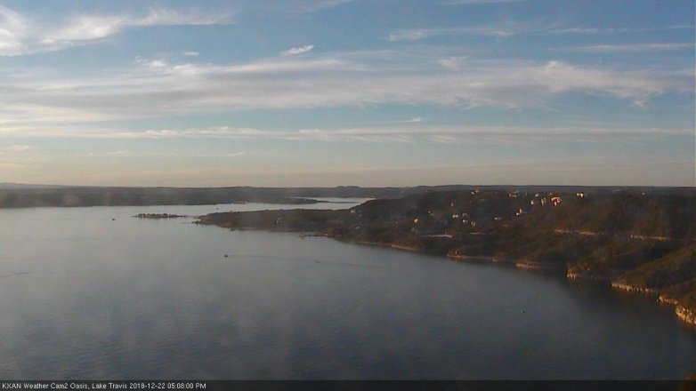 Lake Travis webcam, December 22, 2018 4:10 PM CT