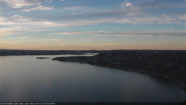 Lake Travis webcam, December 22, 2018 4:20 PM CT
