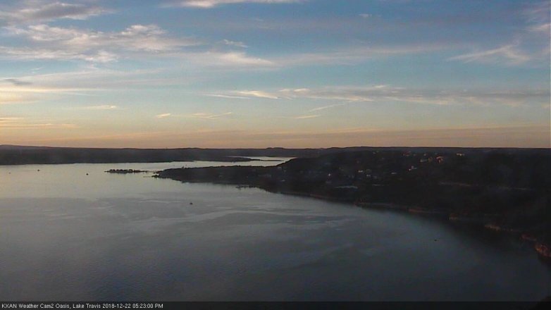 Lake Travis webcam, December 22, 2018 4:25 PM CT