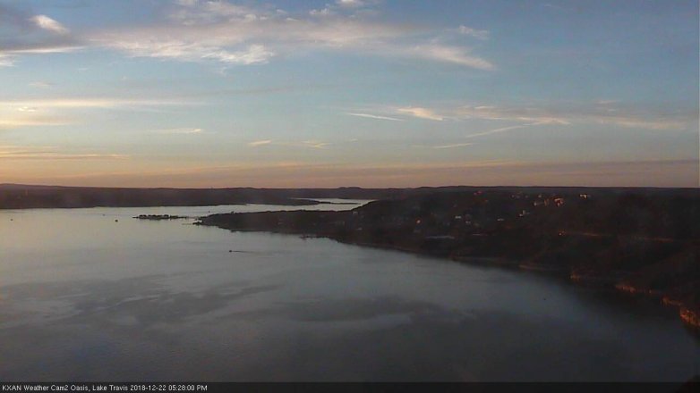 Lake Travis webcam, December 22, 2018 4:30 PM CT