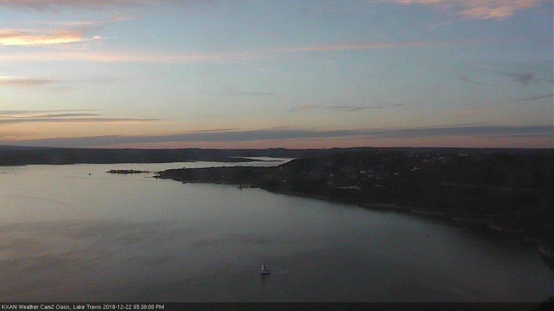 Lake Travis webcam, December 22, 2018 4:40 PM CT