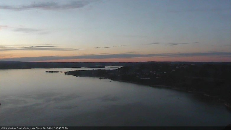 Lake Travis webcam, December 22, 2018 4:45 PM CT