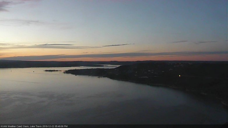 Lake Travis webcam, December 22, 2018 4:50 PM CT
