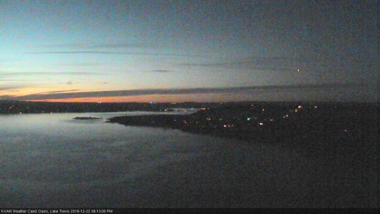 Lake Travis webcam, December 22, 2018 5:15 PM CT