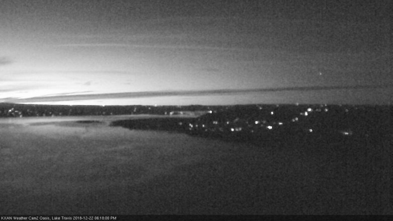 Lake Travis webcam, December 22, 2018 5:20 PM CT