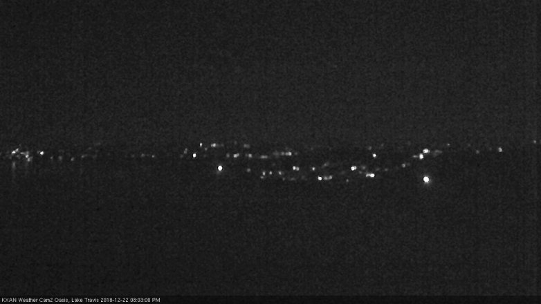 Lake Travis webcam, December 22, 2018 7:05 PM CT