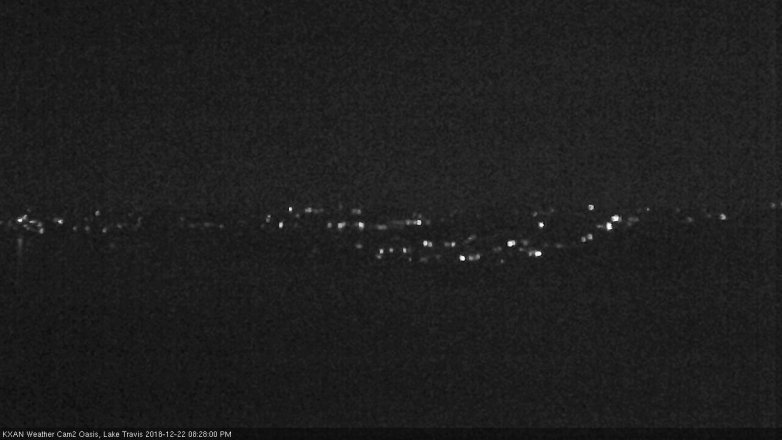 Lake Travis webcam, December 22, 2018 7:30 PM CT