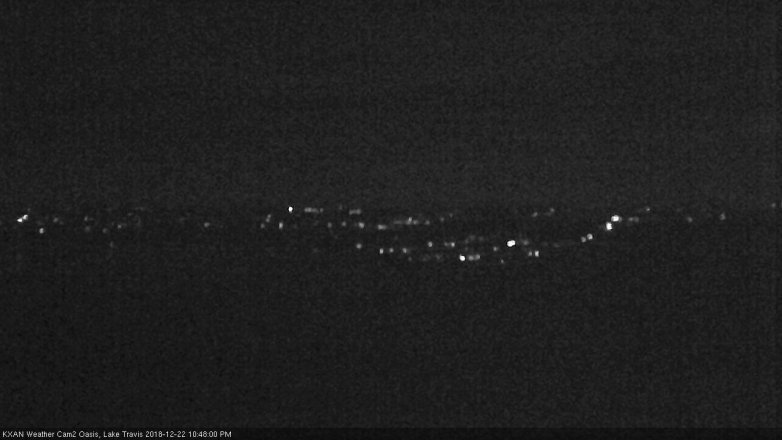 Lake Travis webcam, December 22, 2018 9:50 PM CT