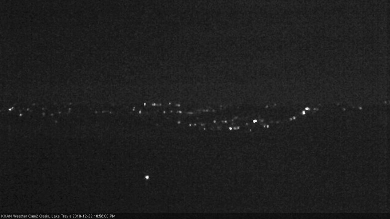 Lake Travis webcam, December 22, 2018 10:00 PM CT