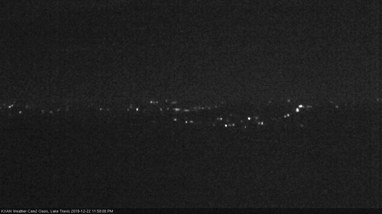 Lake Travis webcam, December 22, 2018 11:00 PM CT