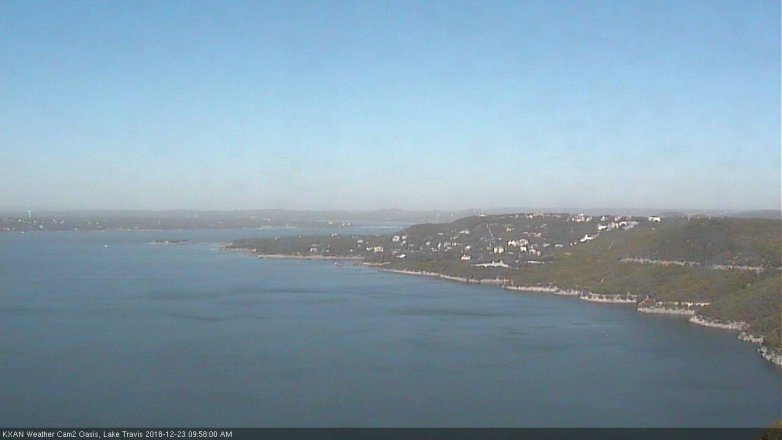 Lake Travis webcam, December 23, 2018 9:00 AM CT