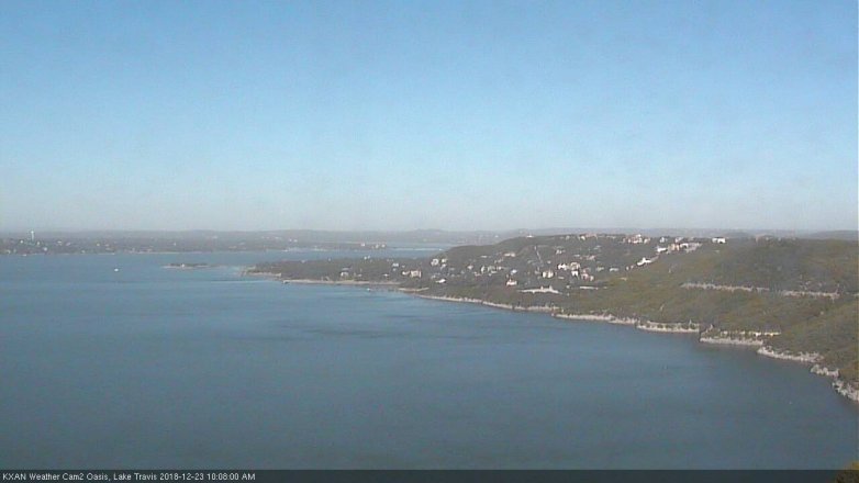 Lake Travis webcam, December 23, 2018 9:10 AM CT