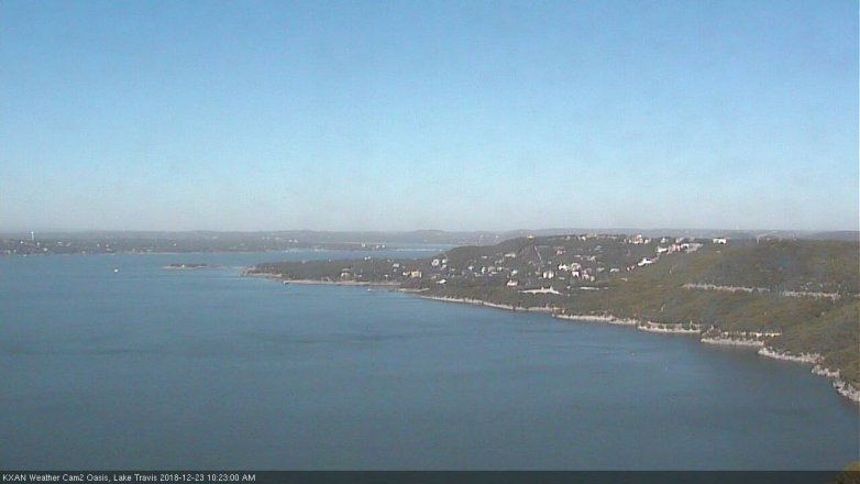 Lake Travis webcam, December 23, 2018 9:25 AM CT