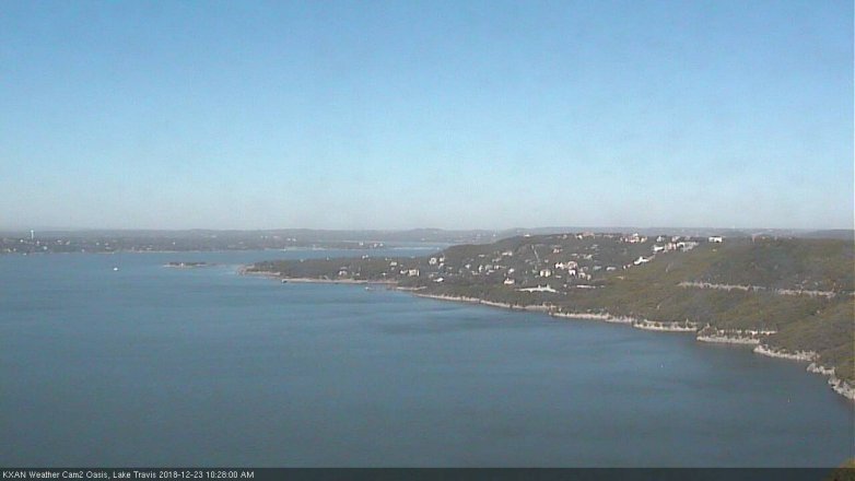 Lake Travis webcam, December 23, 2018 9:30 AM CT