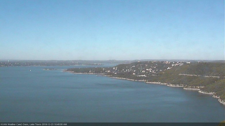 Lake Travis webcam, December 23, 2018 9:50 AM CT