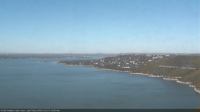 Lake Travis webcam, December 23, 2018 10:15 AM CT