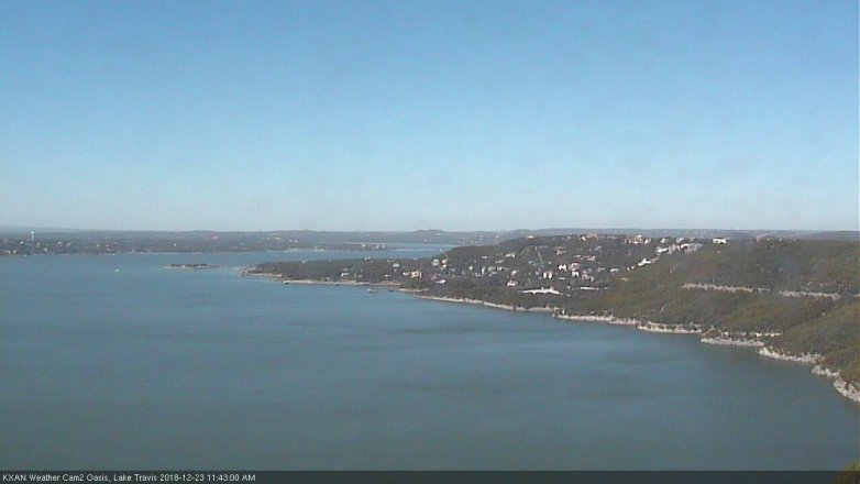 Lake Travis webcam, December 23, 2018 10:45 AM CT