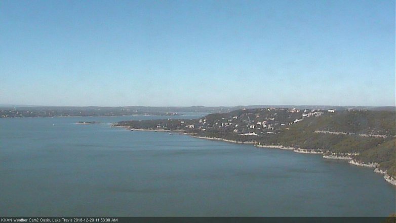Lake Travis webcam, December 23, 2018 10:55 AM CT
