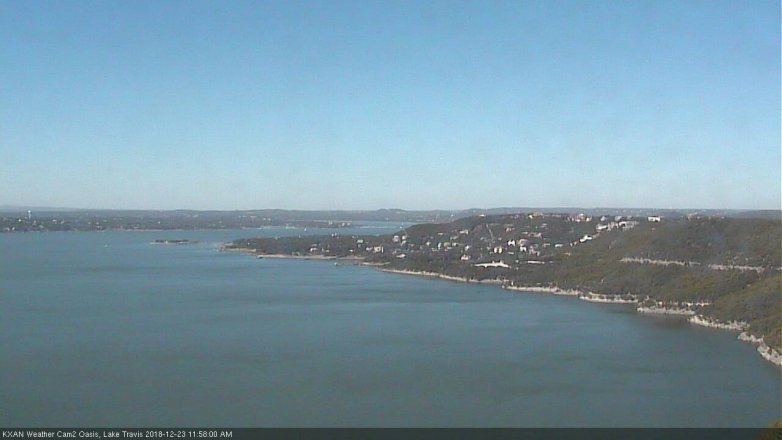 Lake Travis webcam, December 23, 2018 11:00 AM CT