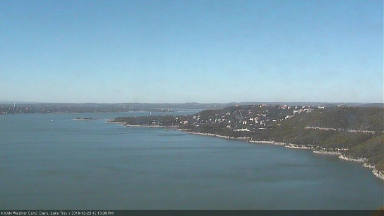 Lake Travis webcam, December 23, 2018 11:15 AM CT