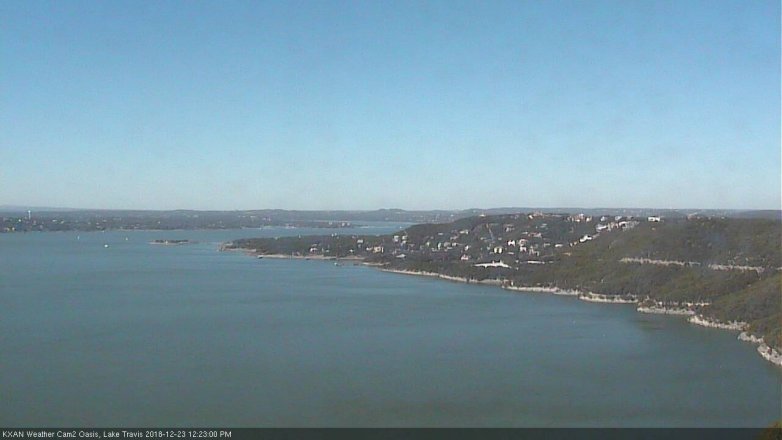 Lake Travis webcam, December 23, 2018 11:25 AM CT