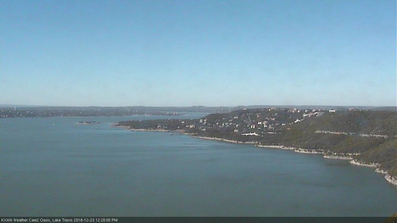 Lake Travis webcam, December 23, 2018 11:30 AM CT