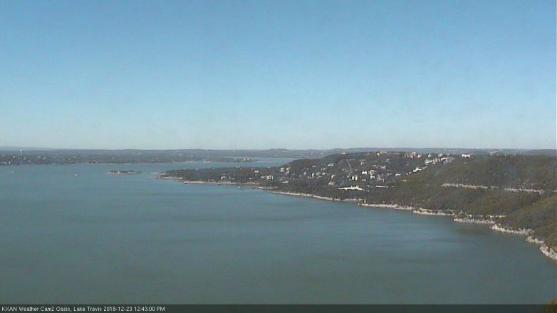 Lake Travis webcam, December 23, 2018 11:45 AM CT