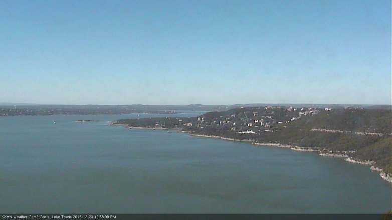 Lake Travis webcam, December 23, 2018 12:00 PM CT
