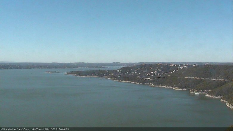 Lake Travis webcam, December 23, 2018 1:00 PM CT