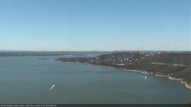Lake Travis webcam, December 23, 2018 1:10 PM CT