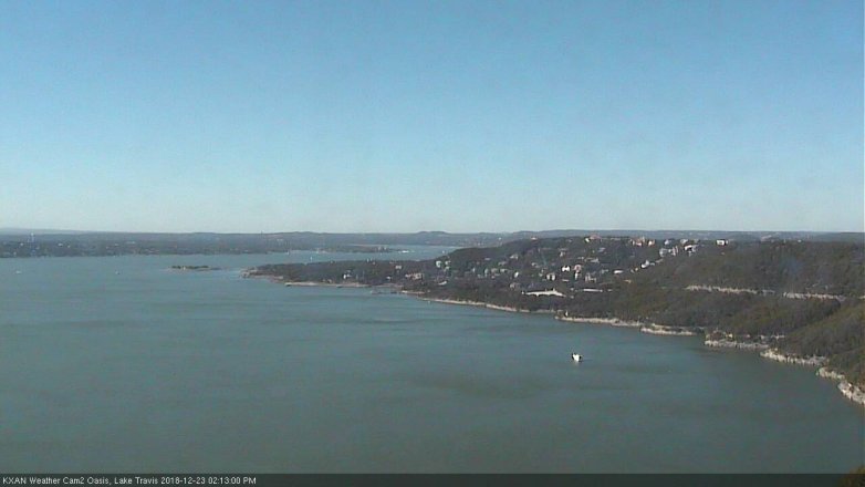 Lake Travis webcam, December 23, 2018 1:15 PM CT