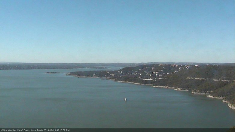 Lake Travis webcam, December 23, 2018 1:20 PM CT