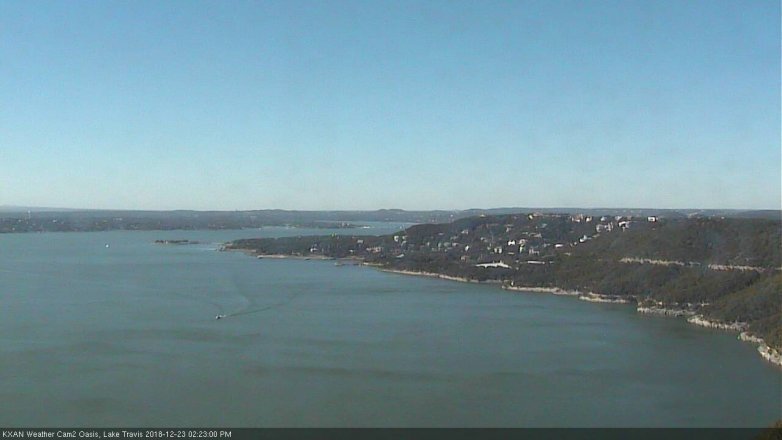 Lake Travis webcam, December 23, 2018 1:25 PM CT
