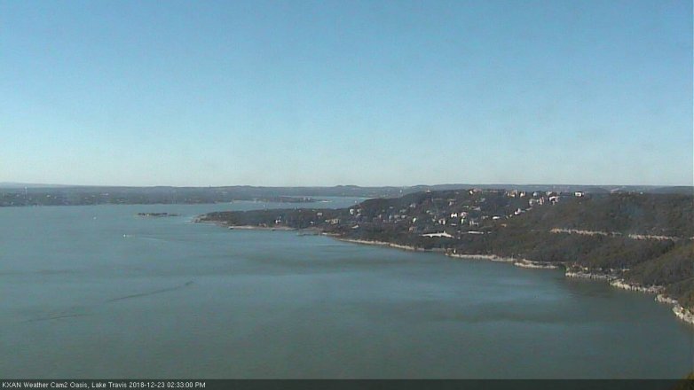 Lake Travis webcam, December 23, 2018 1:35 PM CT