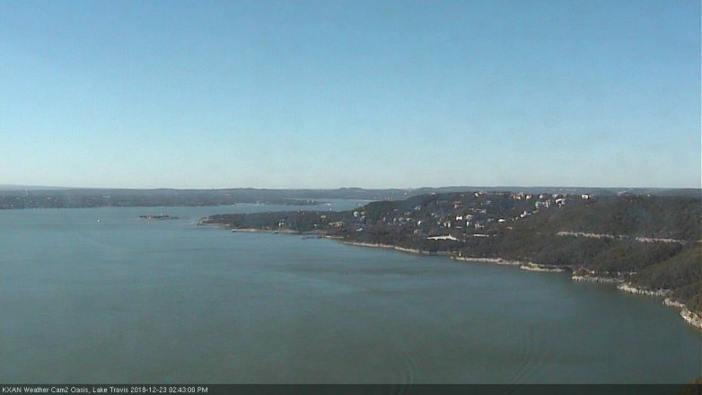 Lake Travis webcam, December 23, 2018 1:45 PM CT