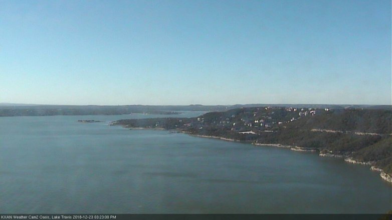 Lake Travis webcam, December 23, 2018 2:25 PM CT