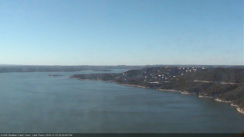 Lake Travis webcam, December 23, 2018 2:30 PM CT
