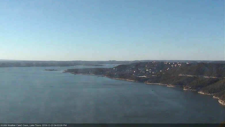 Lake Travis webcam, December 23, 2018 3:05 PM CT