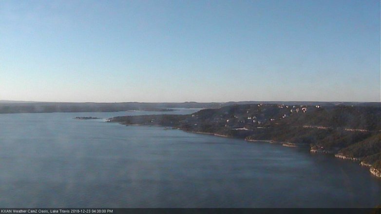 Lake Travis webcam, December 23, 2018 3:40 PM CT
