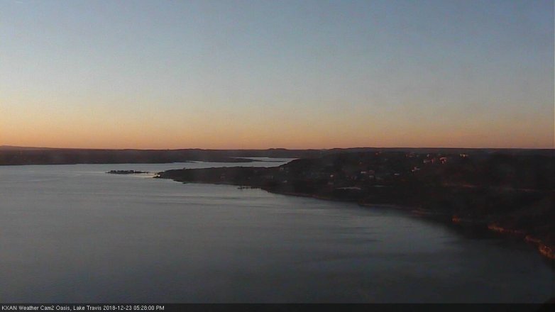 Lake Travis webcam, December 23, 2018 4:30 PM CT