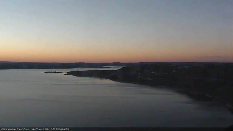 Lake Travis webcam, December 23, 2018 4:40 PM CT