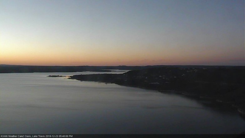 Lake Travis webcam, December 23, 2018 4:50 PM CT